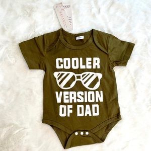 NZRVAWS Onesie Cooler Version of Dad 3-6M Khaki Brown White Wording - NWT